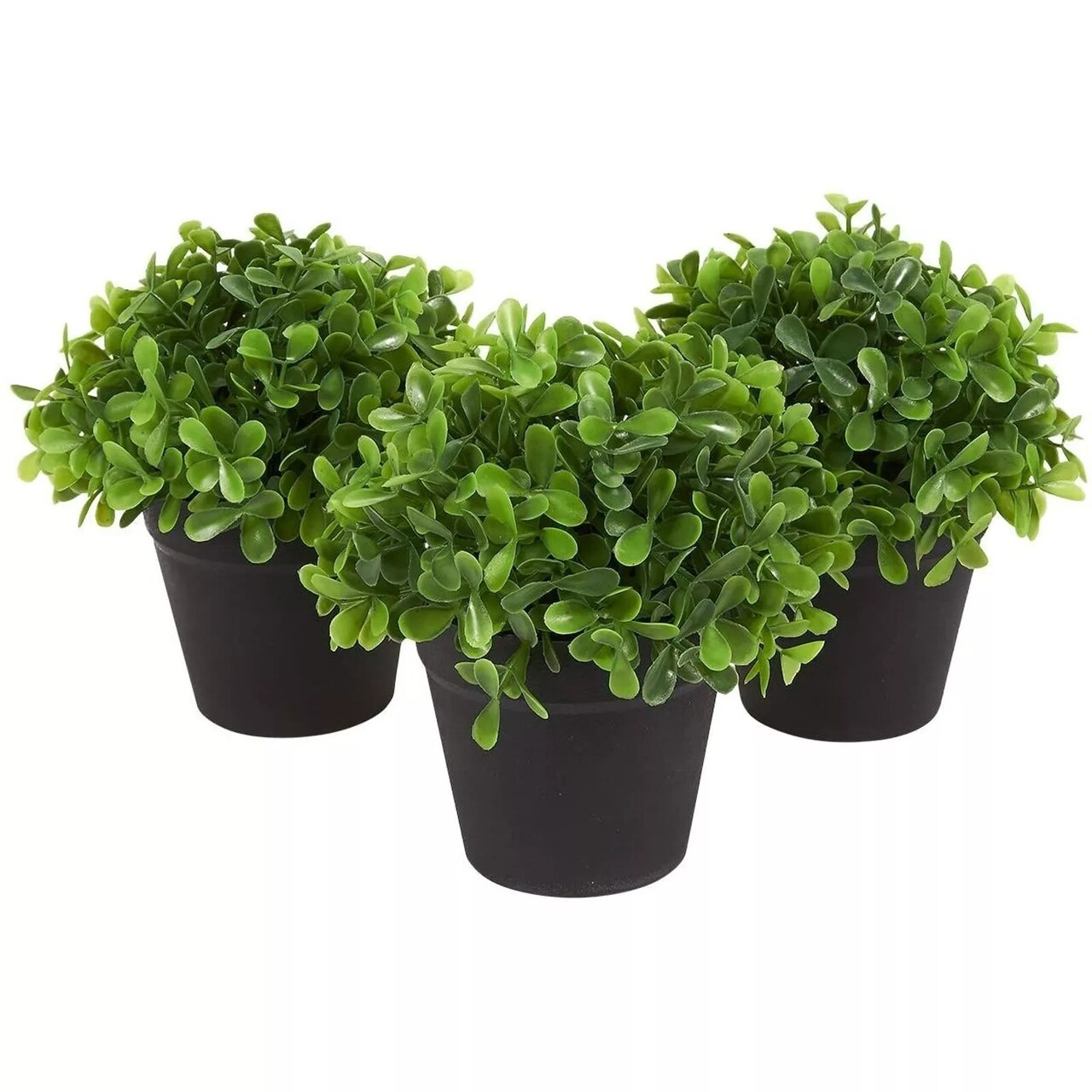 3 Pack Mini Fake Plants in Pots for Indoor and Outdoor Home Greenery Decor